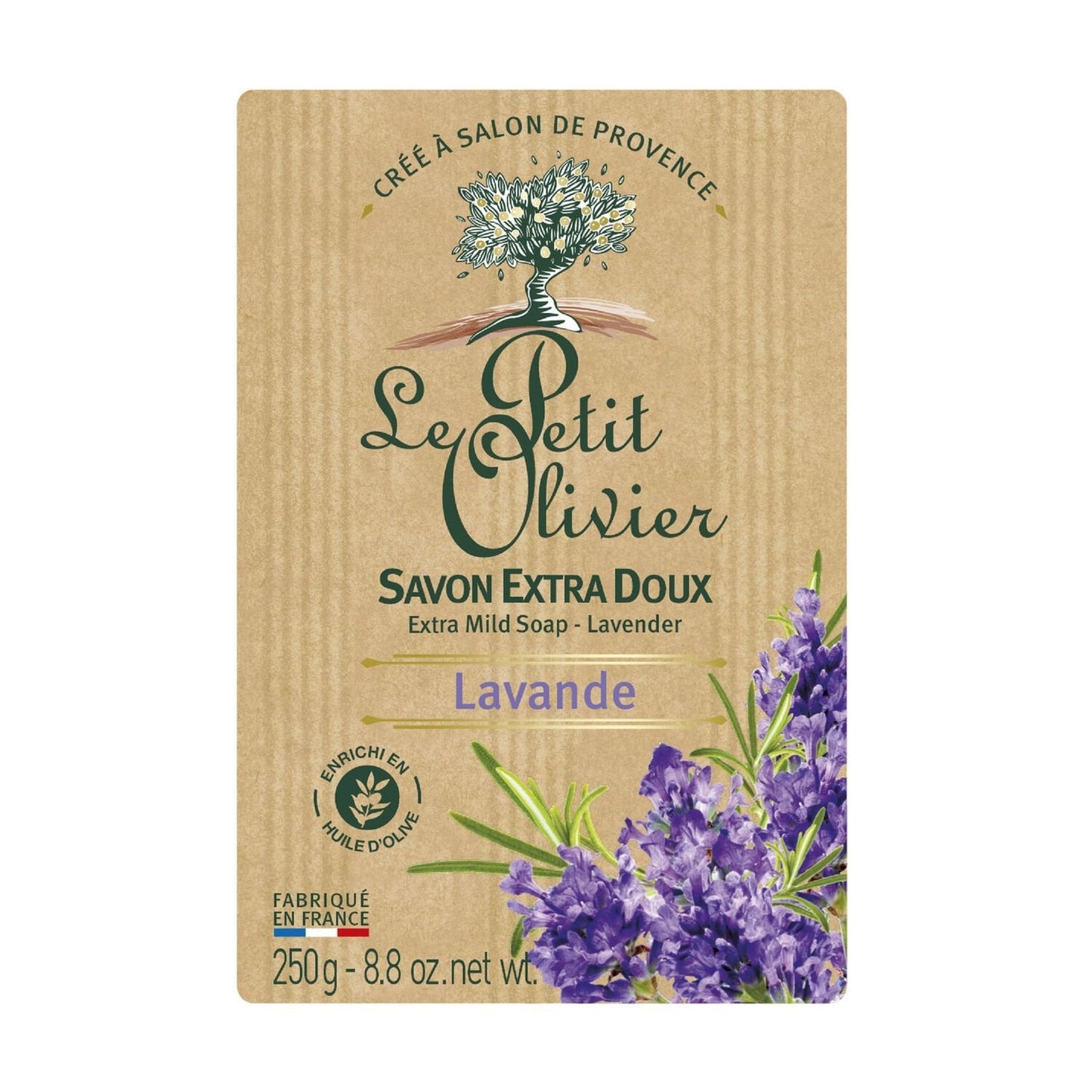 LE PETIT OLIVIER Savon extra doux lavande 250g