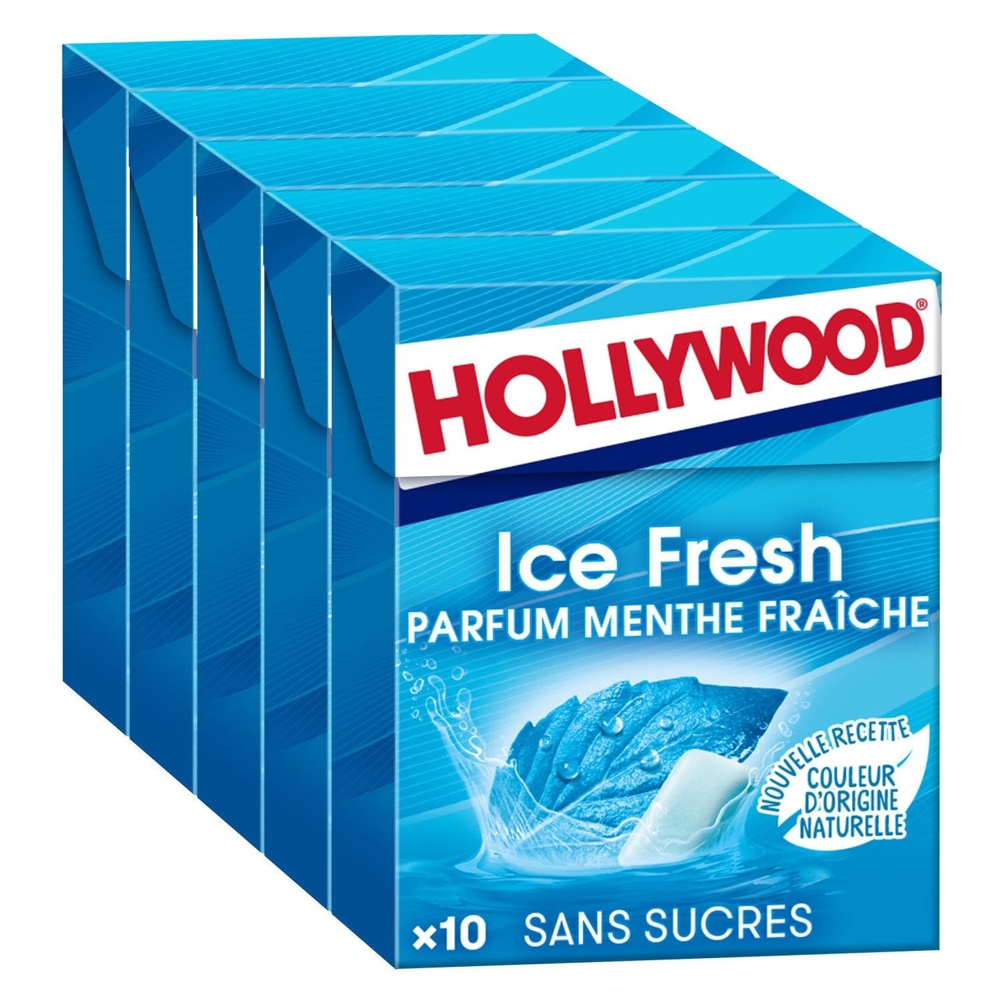 HOLIWOOD Chewing-gum à la menthe fraîche sans sucres Ice Fresh x5 70g
