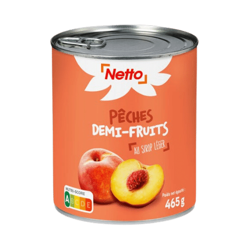 NETTO Pêches au Sirop 455g