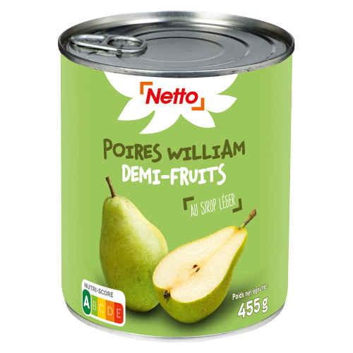 NETTO Poires Au Sirop 455g