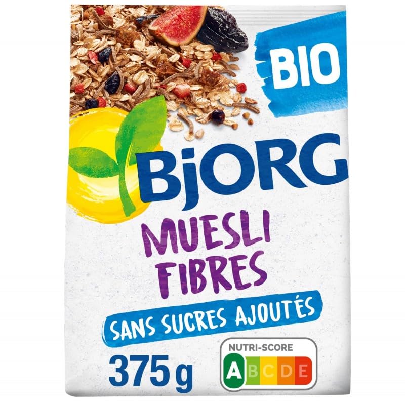 BJORG Muesli Fibre au Ble, figues et pruneau 375g