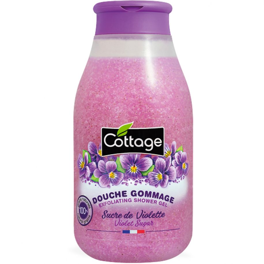 COTTAGE Gel Douche gommage sucre de violette 250ml