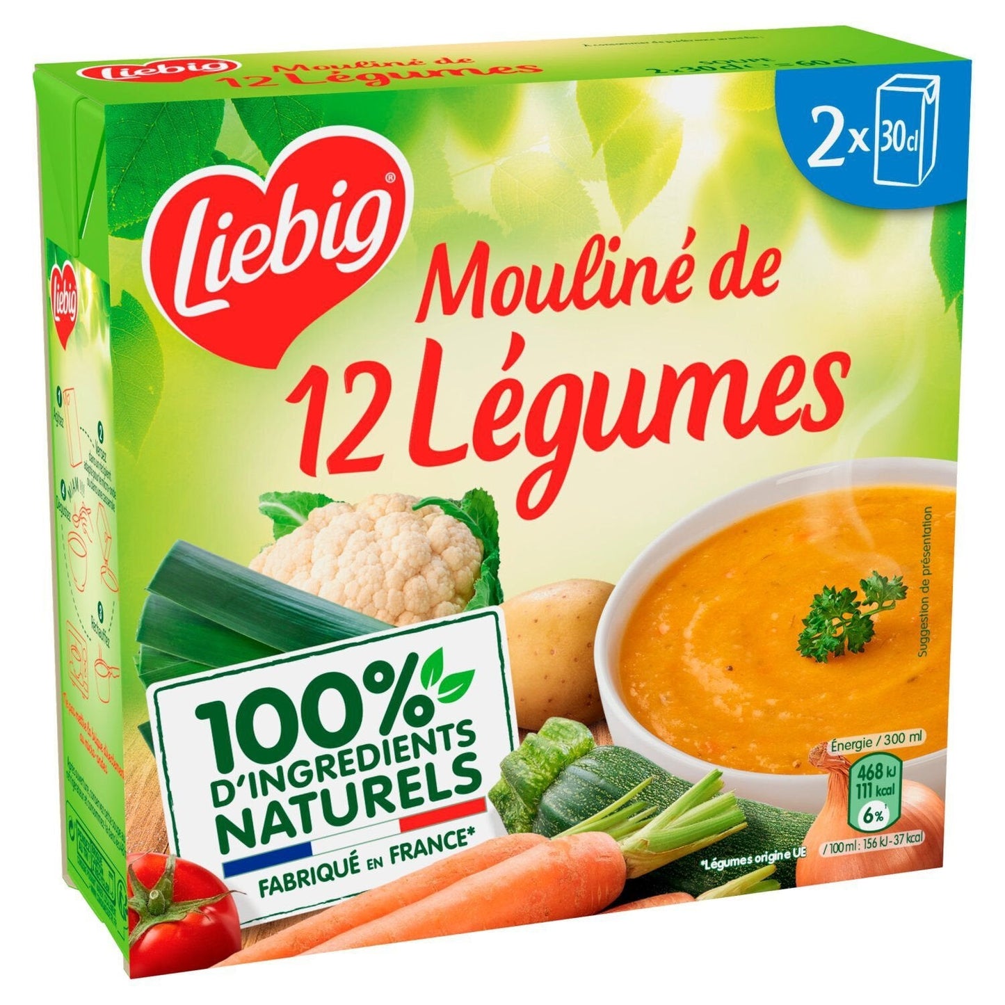 LIEBIG Mouliné de 12 légumes 2x30cl 60ml