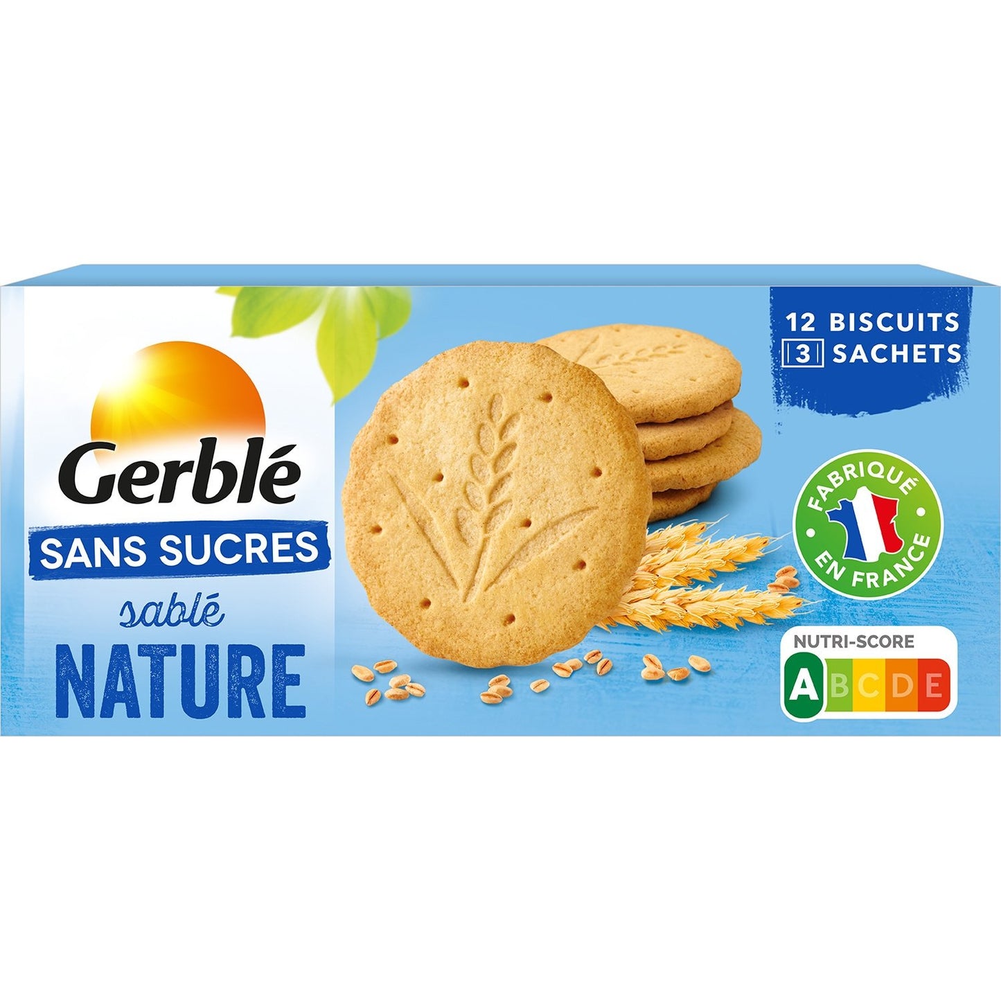GERBLÉ Biscuit Nature Sans Sucres 132g