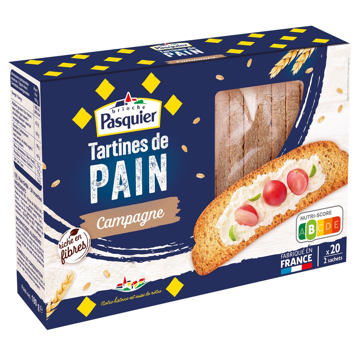 Pasquier Tartines de pain de campagne 180g
