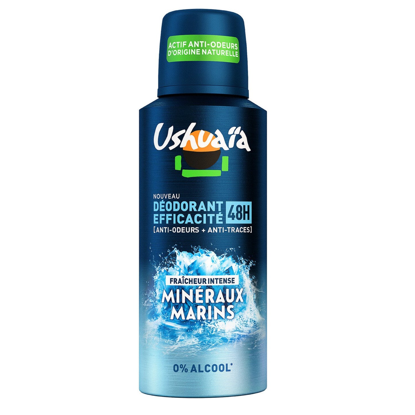USHUAIA Déodorant Homme 48h Fraîcheur Intense Minéraux Marins 150ml