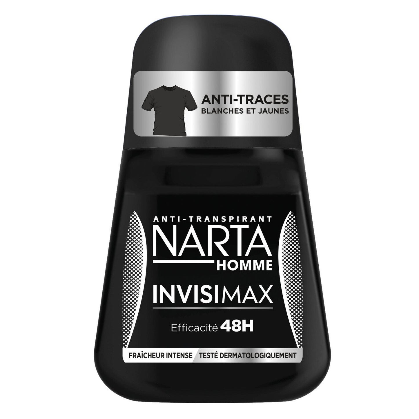 NARTA Déodorant Homme Invisimax 48H Anti-Traces Blanches et Jaunes 50ml