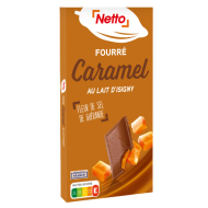 NETTO Tablette chocolat lait fourrée caramel 125g