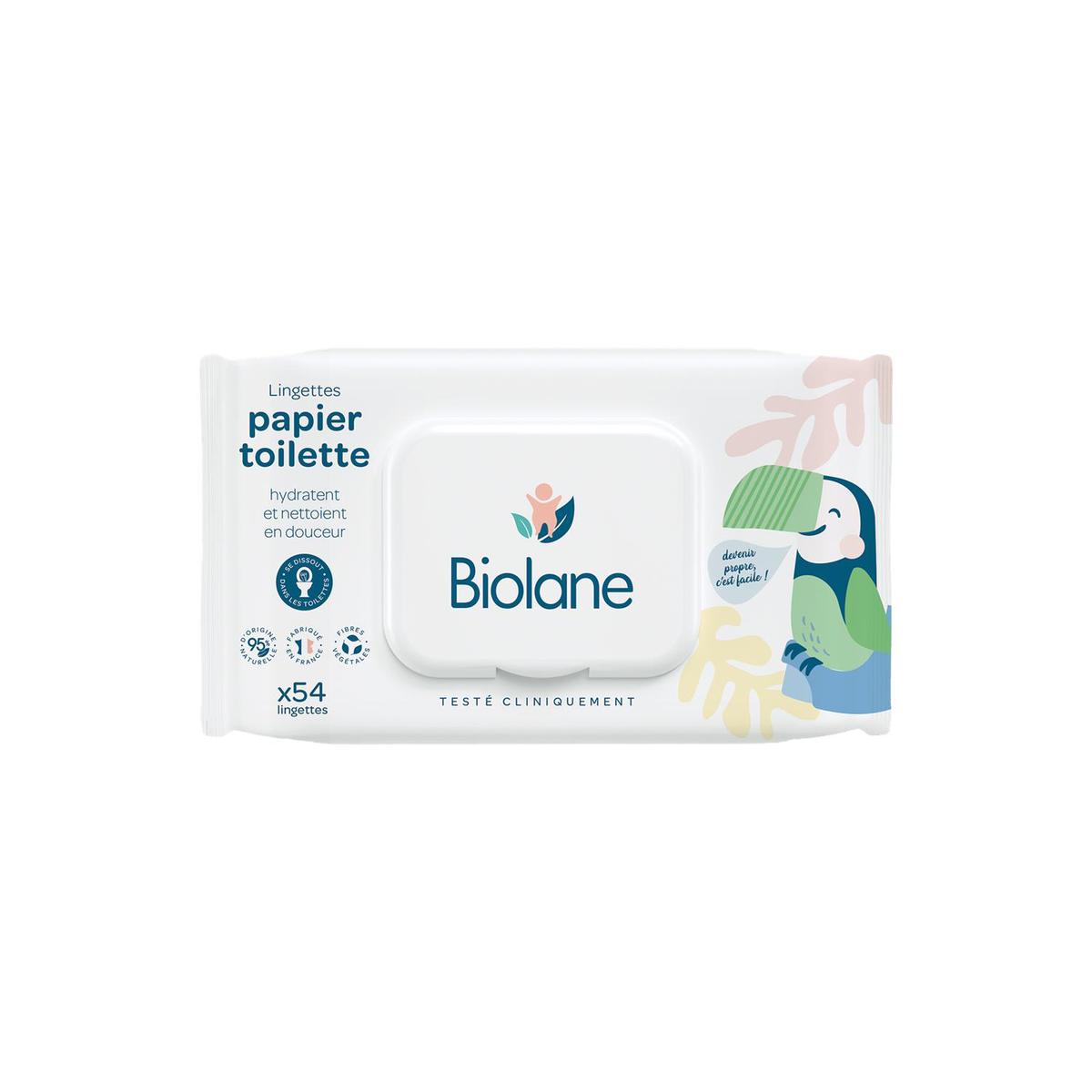 BIOLANE Lingettes Bébé Papier Toilette 100g