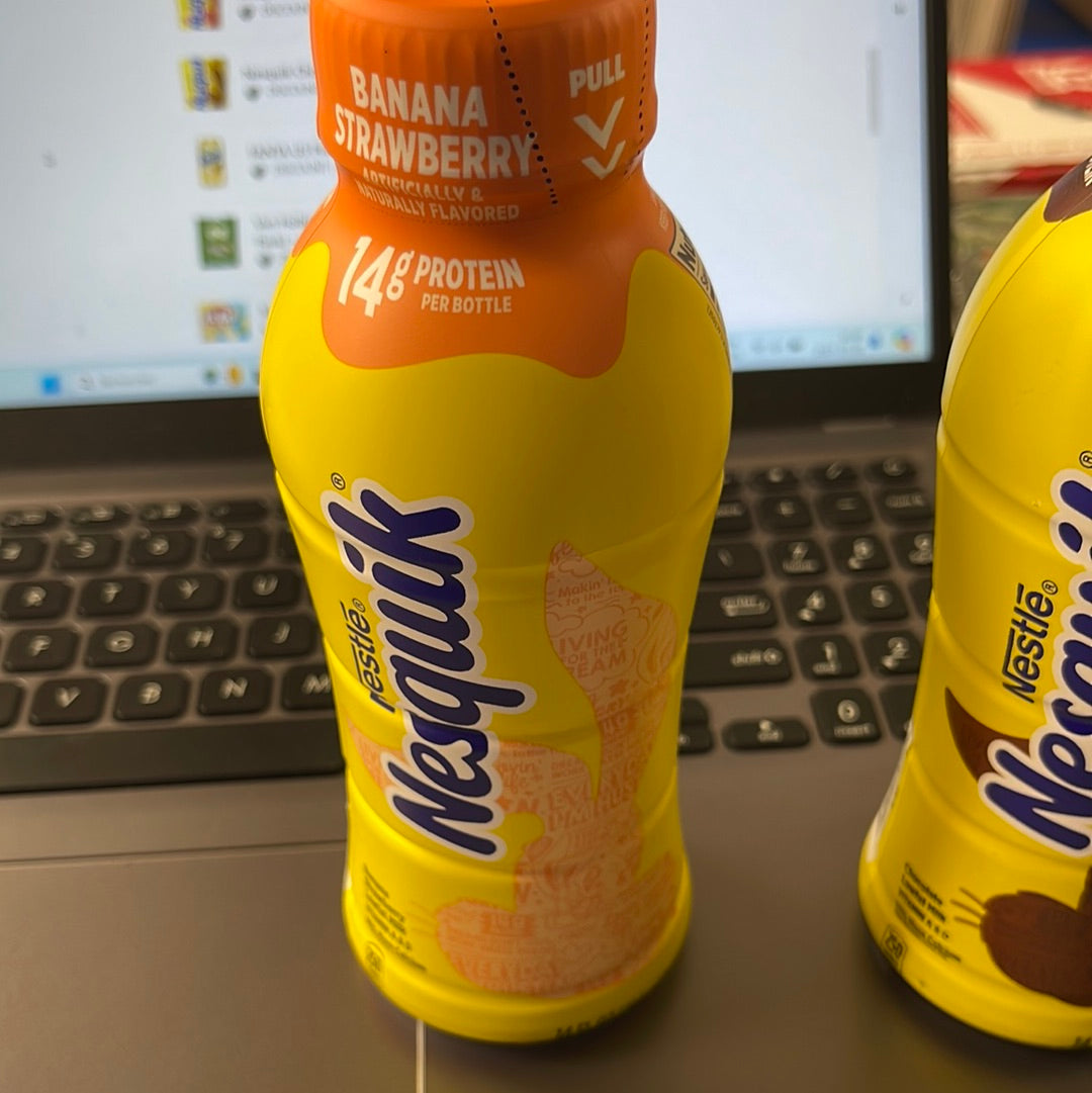 Nesquik strawberry banana drink