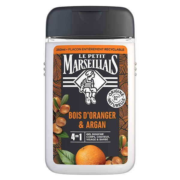 LE PETIT MARSEILLAIS Gel Douche Homme Bois d'Oranger & Argan 250ml
