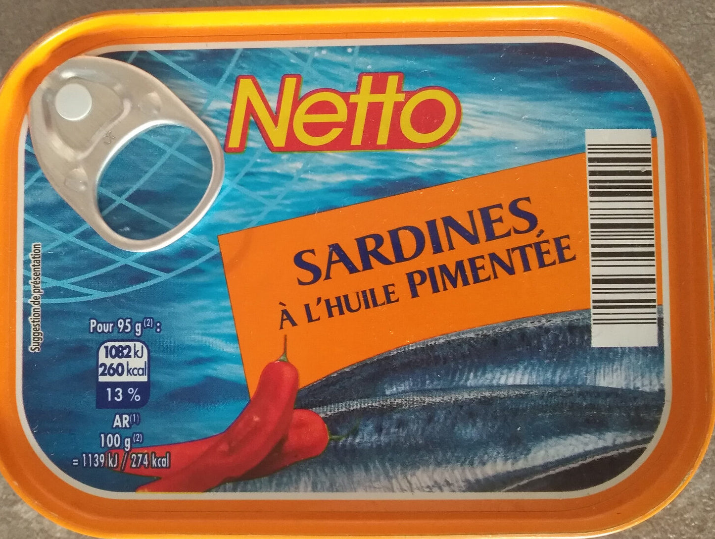NETTO Sardines à l'huile pimentée 135g