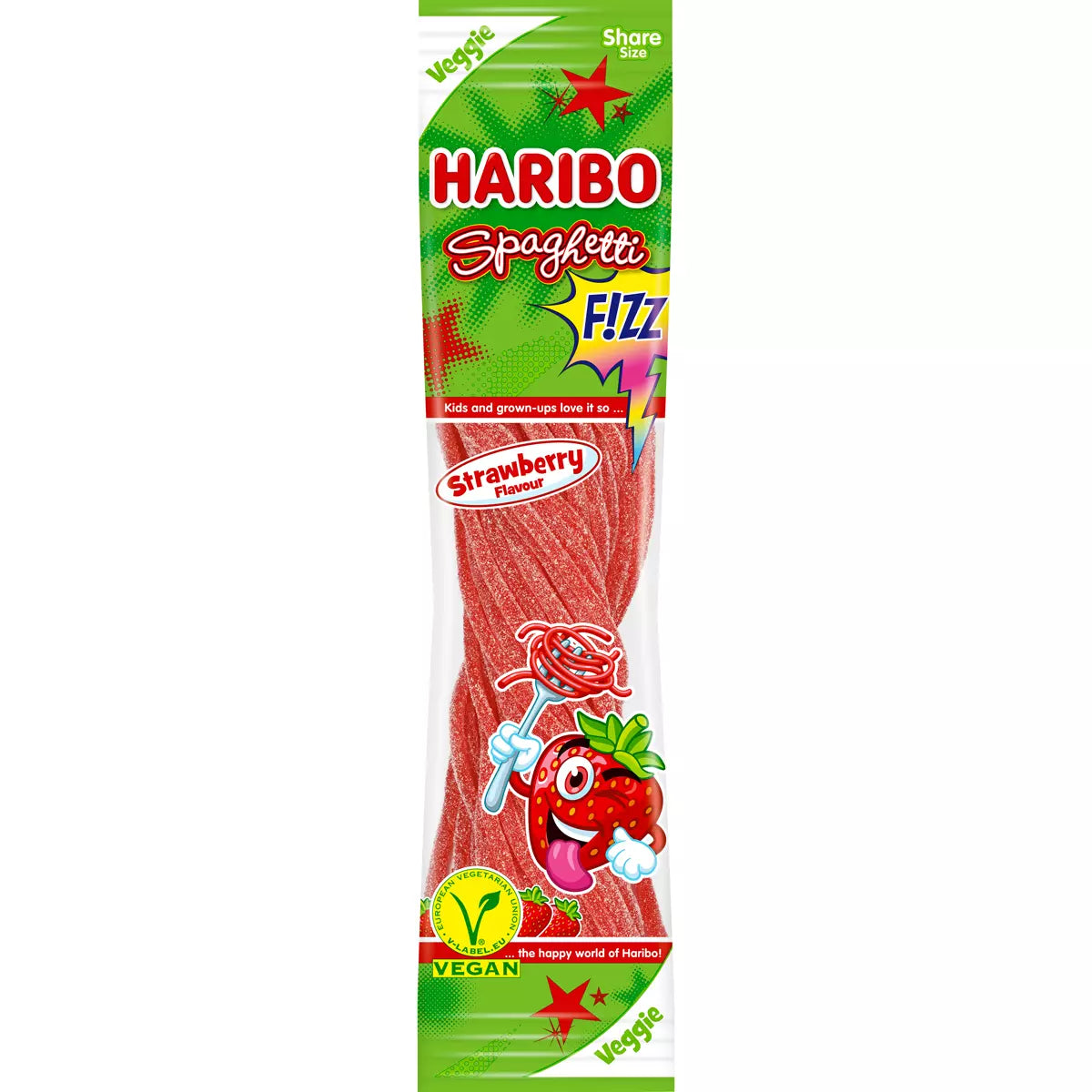 Haribo Veggie Spaghetti Fraise 200g